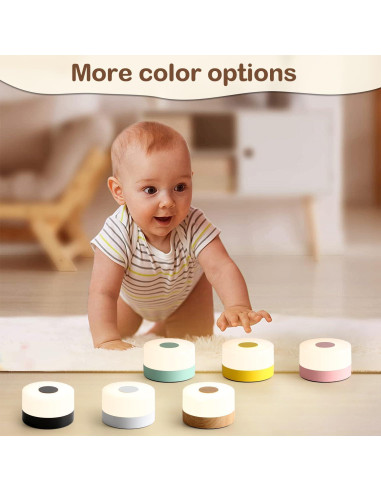 Luz Nocturna Táctil JUSHENG para Bebés, LED Recargable 3 Colores