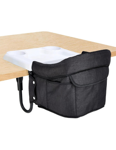 Silla Alta Portátil para Bebés 6-36 Meses con Bandeja y Gancho