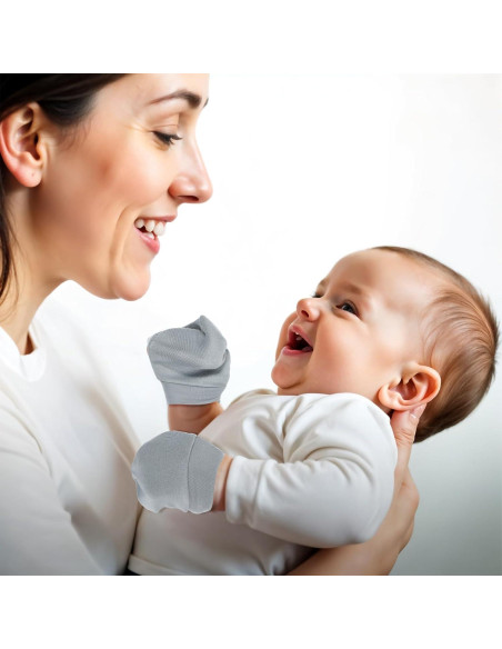 16 Pares de Manoplas de Algodón para Bebés Recién Nacidos