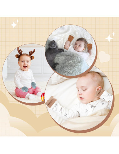 16 Pares de Manoplas de Algodón para Bebés Recién Nacidos