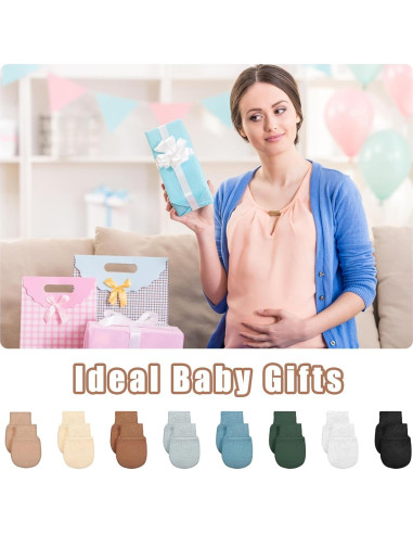 16 Pares de Manoplas de Algodón para Bebés Recién Nacidos