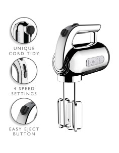 Batidora de Mano Dualit 400W Cromo 4 Velocidades Accesorios 2