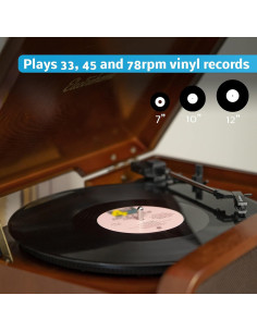 Sistema Estéreo 7-en-1 Electrohome RR75 Vinilo Bluetooth 2