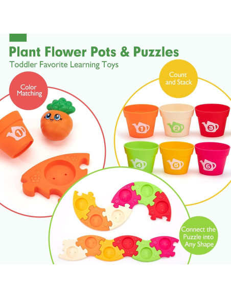 Set de Juguetes Montessori Hahaland - Rompecabezas y Jardín