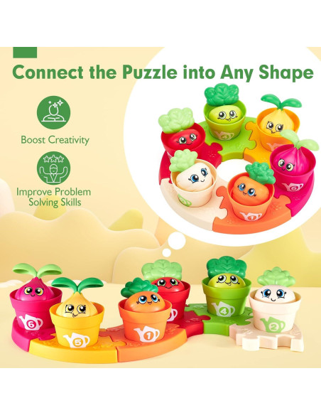 Set de Juguetes Montessori Hahaland - Rompecabezas y Jardín