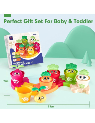 Set de Juguetes Montessori Hahaland - Rompecabezas y Jardín