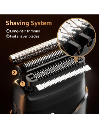 Afeitadora Eléctrica Inalámbrica Mbzoey MS-9723 Impermeable