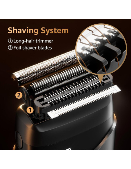 Afeitadora Eléctrica Inalámbrica Mbzoey MS-9723 Impermeable