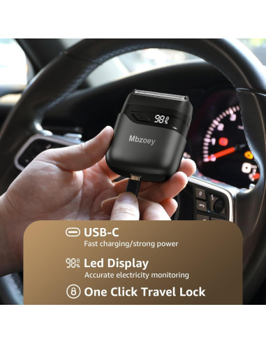 Afeitadora Eléctrica Inalámbrica Mbzoey MS-9723 Impermeable