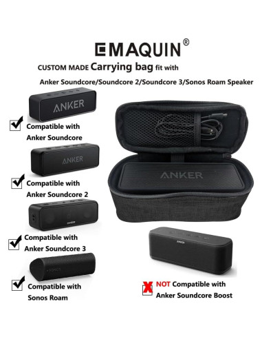Bolsa de transporte EMATECH para altavoces Sonos Roam y Anker