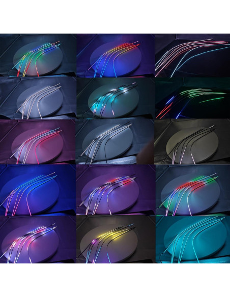 Luz LED de tira UWDESY RGB 18 en 1 para interiores de coche