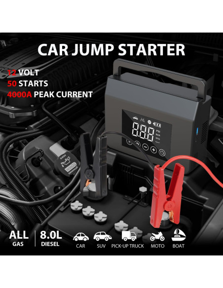 Arrancador de Salto Capapro L8 con Compresor 4000A 150PSI