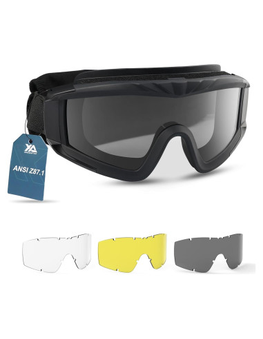 Gafas Tácticas Xaegistac S06 con 3 Lentes Intercambiables