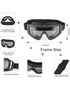 Gafas Tácticas Xaegistac S06 con 3 Lentes Intercambiables 2