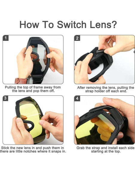 Gafas Tácticas Xaegistac S06 con 3 Lentes Intercambiables