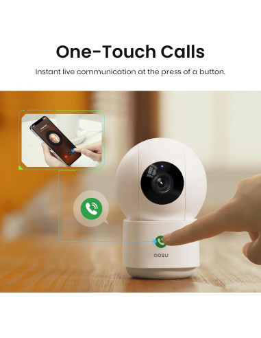 Cámara de Seguridad Solar AOSU 2K Inalámbrica para Exterior