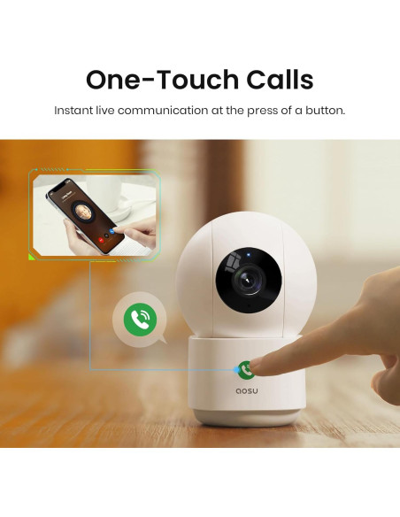 Cámara de Seguridad Solar AOSU 2K Inalámbrica para Exterior