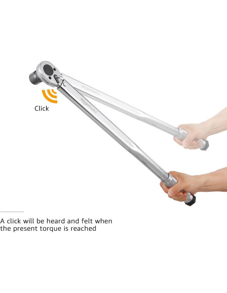 Llave de Torque de Click Amazon Basics 1/2" 33.9-338.9 Nm