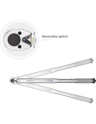 Llave de Torque de Click Amazon Basics 1/2" 33.9-338.9 Nm