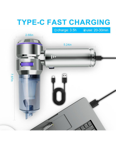 Aspiradora de Coche Portátil HongTaiLanTian 100W 21000Pa