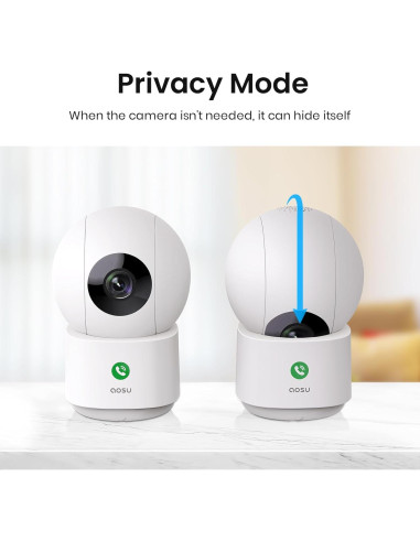 Cámara de Seguridad Solar AOSU 2K Inalámbrica para Exterior