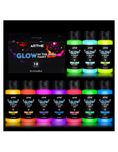 Set de Pintura Acrílica Fluorescente ARTME 10 Colores 60ml