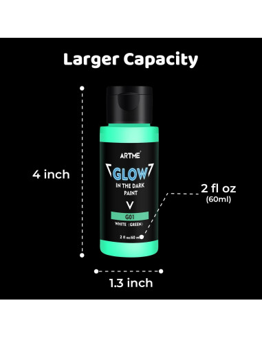 Set de Pintura Acrílica Fluorescente ARTME 10 Colores 60ml