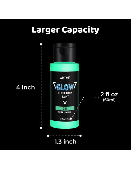 Set de Pintura Acrílica Fluorescente ARTME 10 Colores 60ml