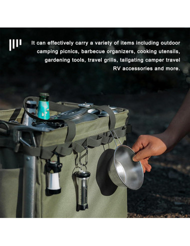 Organizador de Maletero de Coche NYTKL Verde Militar 36.1x24.9x30.5cm