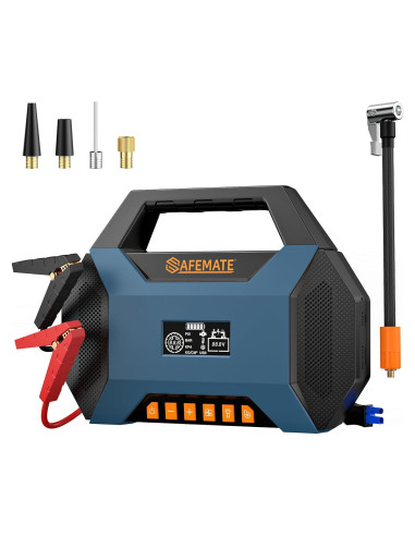 Arrancador de coche SAFEMATE PJS03-2500A con compresor 120PSI