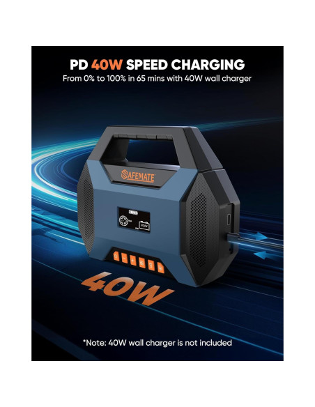 Arrancador de coche SAFEMATE PJS03-2500A con compresor 120PSI