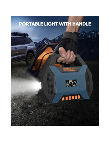 Arrancador de coche SAFEMATE PJS03-2500A con compresor 120PSI