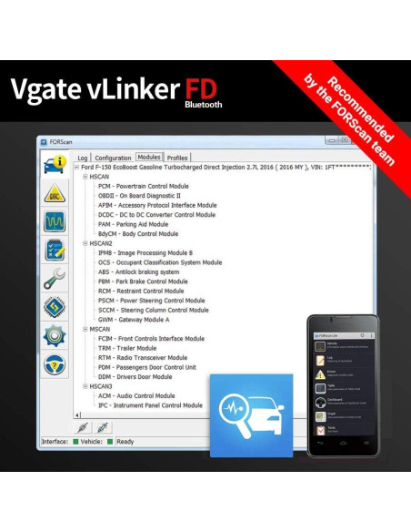 Lector de Códigos OBD2 Vgate vLinker FD Bluetooth para Android y Windows
