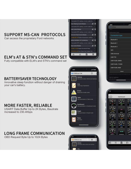 Lector de Códigos OBD2 Vgate vLinker FD Bluetooth para Android y Windows