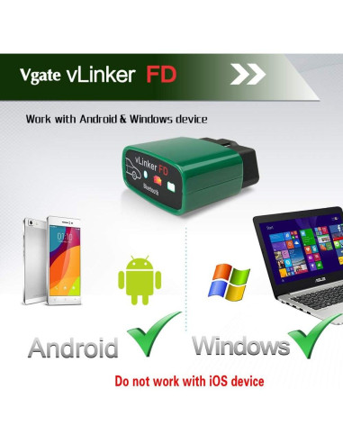 Lector de Códigos OBD2 Vgate vLinker FD Bluetooth para Android y Windows