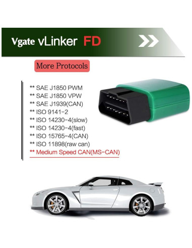 Lector de Códigos OBD2 Vgate vLinker FD Bluetooth para Android y Windows