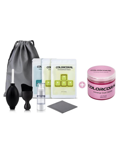 Kit de Limpieza COLORCORAL para Portátiles y Coche - Gel Limpiador