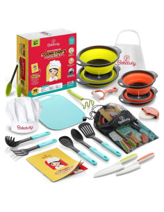 Juego de Cocina para Niños Baketivity - Utensilios Reales y Guía