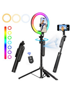 Trípode Inteligente yAyusi 360 con Luz Anular de 10"