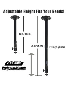 Soporte de Proyector 2-Be-Best Ajustable 360 Negro 41-65cm 2