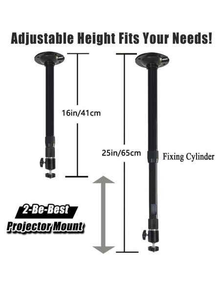 Soporte de Proyector 2-Be-Best Ajustable 360 Negro 41-65cm