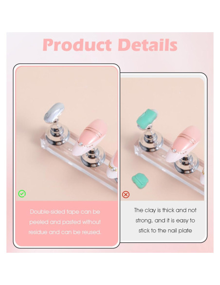 1000 Piezas Pestañas Adhesivas para Uñas ValueBargain 1.3x0.8 cm