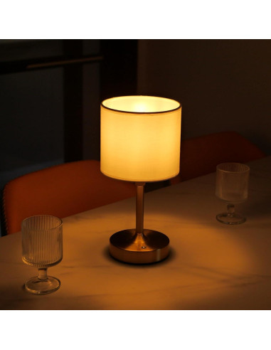 Lámpara de Mesa Inalámbrica TD002 Dorada Recargable USB