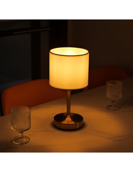 Lámpara de Mesa Inalámbrica TD002 Dorada Recargable USB