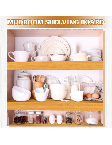 Cubiertas de Estante Hoolerry 5 Pcs PVC 88.9x40.6cm Color Madera