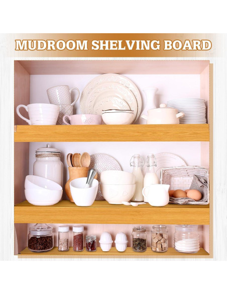 Cubiertas de Estante Hoolerry 5 Pcs PVC 88.9x40.6cm Color Madera