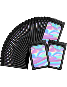 100 Bolsas Mylar Holográficas Reutilizables Homaisson 10x17 cm 2