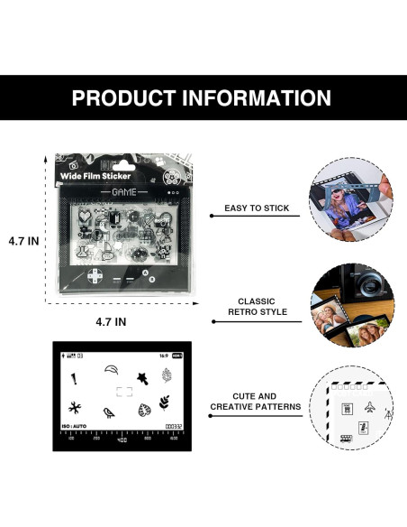 Stickers Decorativos CAIYOULE para Fotos Instax Wide 20 PCS