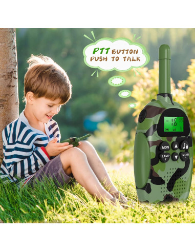 Walkie Talkie Recargable USHINING para Niños 3KM 22 Canales
