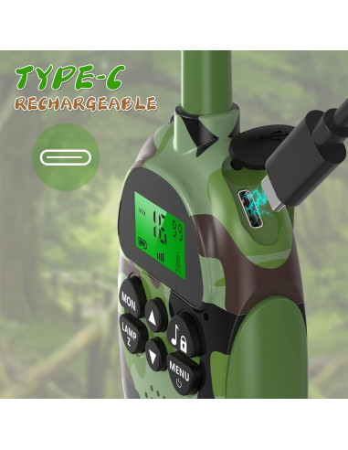 Walkie Talkie Recargable USHINING para Niños 3KM 22 Canales